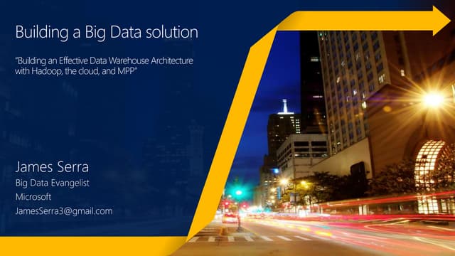 Building a Big Data Solution