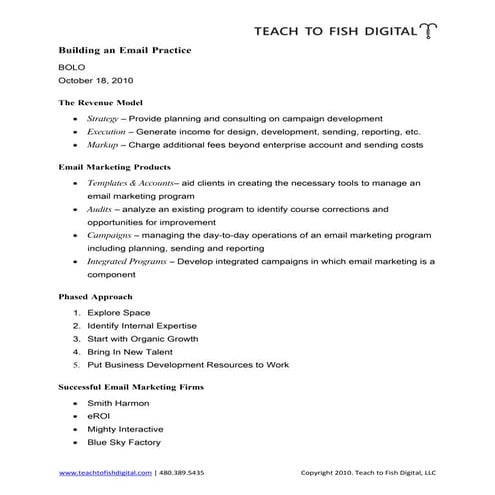 Building an Email Practice