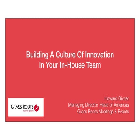Building an Innovation Culture at IMEX 17