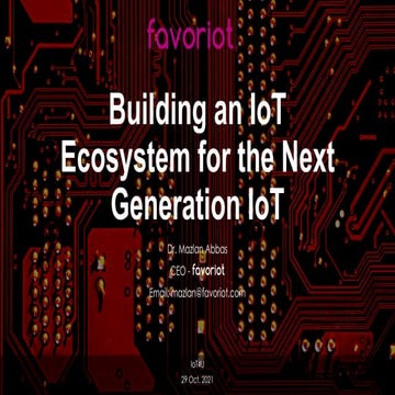 Building an IoT Ecosystem for the Next Generation-IoT