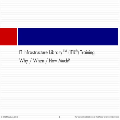 Building ITIL Training &amp; Communication Plans