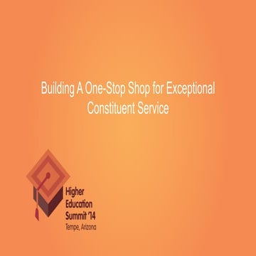 Building a One Stop Shop for Exceptional Constituent Service