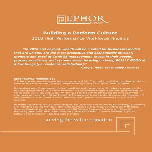 Building a Perform Culture
