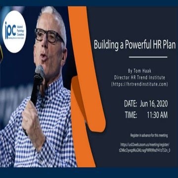 Building a powerful HR plan