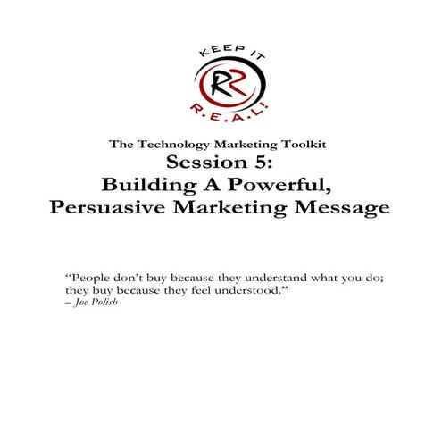 Building a powerfull message