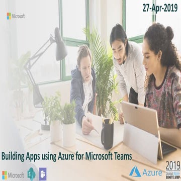Building apps using azure for microsoft teams