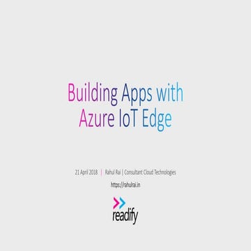 Building Apps with Azure IoT Edge