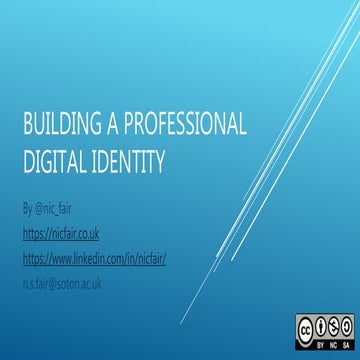 Building a professional digital identity 2018 v2