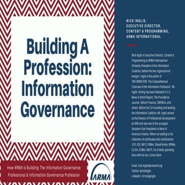 Building A Profession: Information Governance