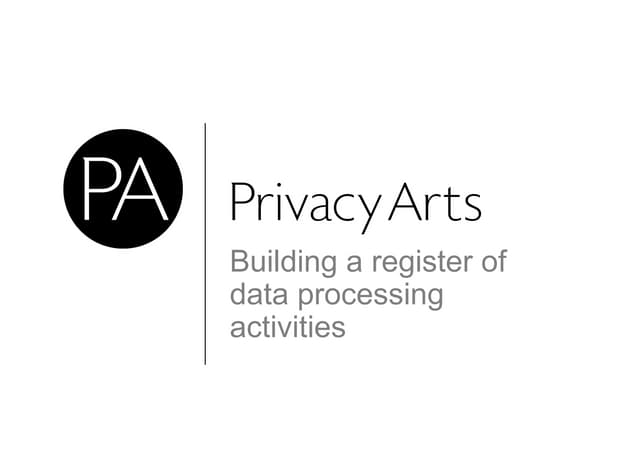 Building a register of data processing