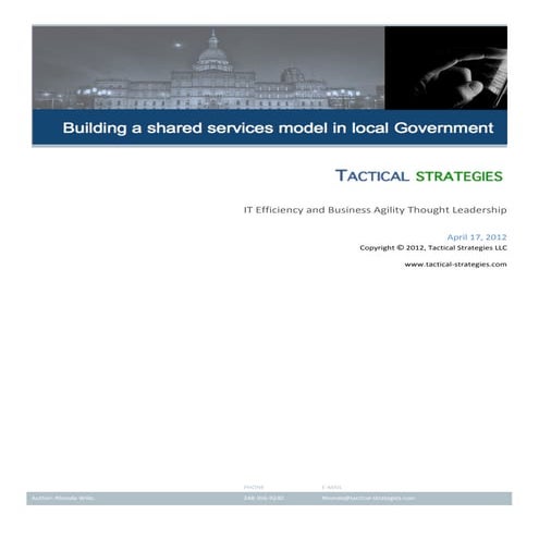 Building a shared services model in local government