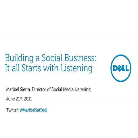 Building a Social Business: It all Starts with Listening