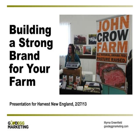 Building a strong brand for your farm