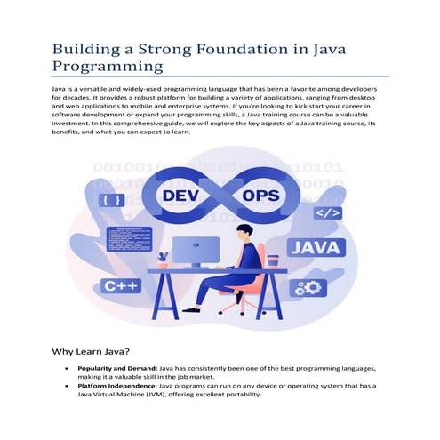 Building a Strong Foundation in Java Programming | PDF | Web ...