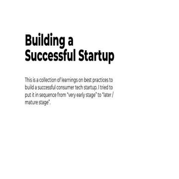How to build a successful startup - Complete guide to starting up