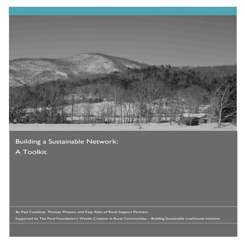 Building a sustainable network   a toolkit