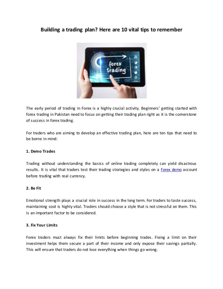 Building A Trading Plan Here Are 10 Vital Tips To Remember - 
