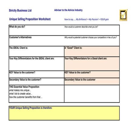 Building a Unique Selling Proposition | PDF