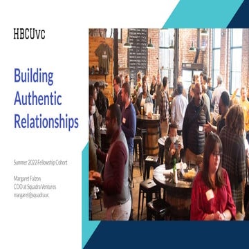 Building Authentic Relationships in Tech & VC
