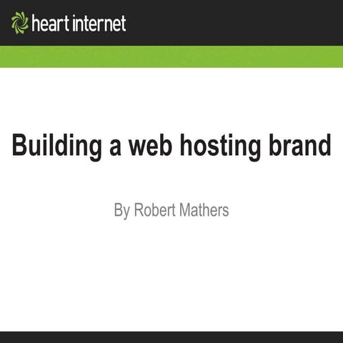 Building a web hosting brand