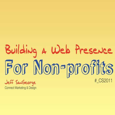 Building a Strategic Web Presence for Non Profits