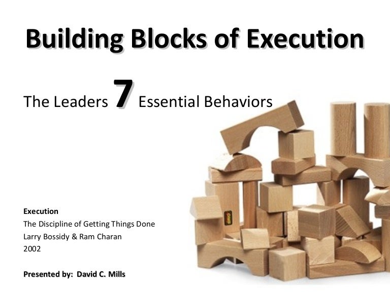 Building blocks of execution