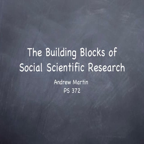 Building blocks of scientific research