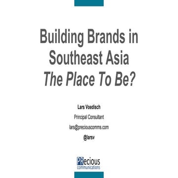 Building Brands in Southeast Asia - PR Guide for Startups