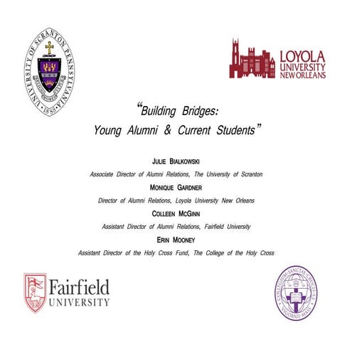 “Building Bridges: Young Alumni & Current Students”