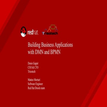 Building business applications with DMN and BPMN