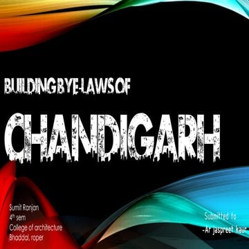 Building Bye-Laws of Chandigarh