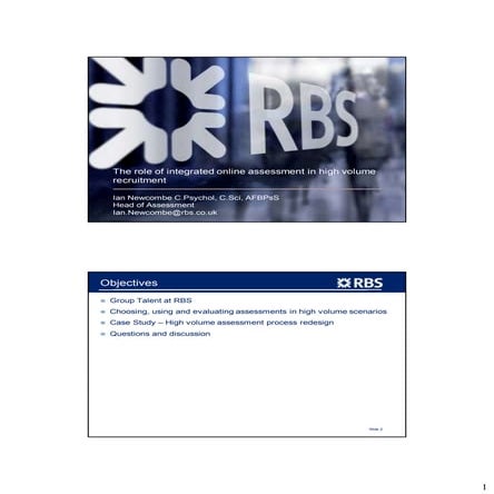 Building Capability 2013 - Ian Newcombe RBS