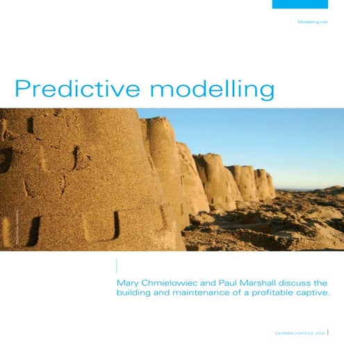 Building Captive Program With Predictive Modelling   Published Cayman Captive...