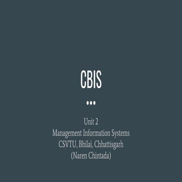 Building cbis, mis, csvtu