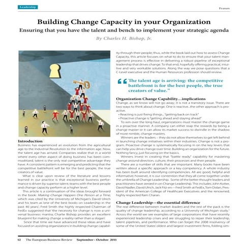 Building Change Capacity In Your Organization