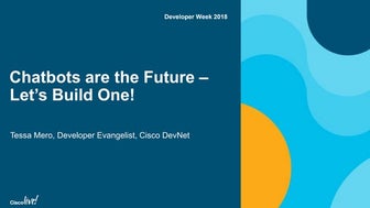 DeveloperWeek2018 - Let's Build a Chatbot