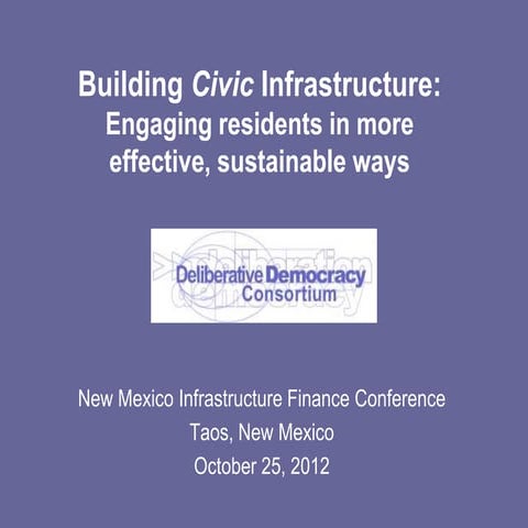 Building civic infrastructure - NMIFC keynote