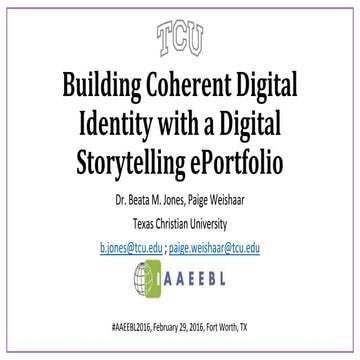 Building coherent digital identity with a digital storytelling