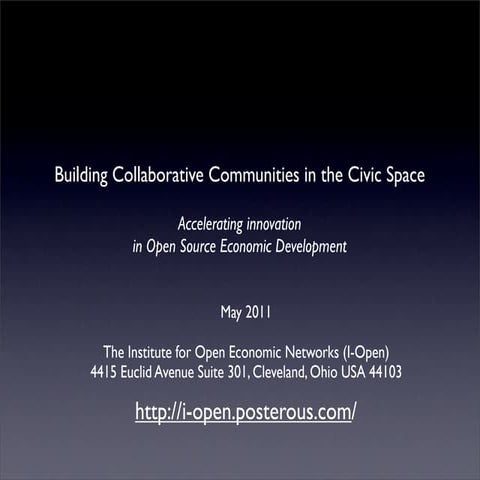 Building Collaborative Community in the Civic Space