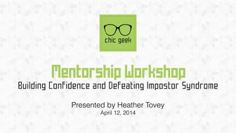 Building confidence and defeating imposter syndrome