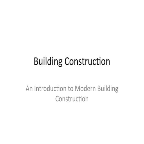 pPT on basics of building and construction | PPTX