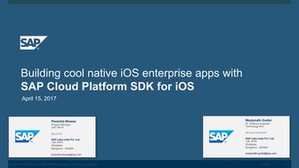 Building cool native ios enterprise apps with sap cloud platform sdk for ios