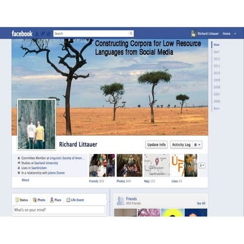 Building Corpora from Social Media