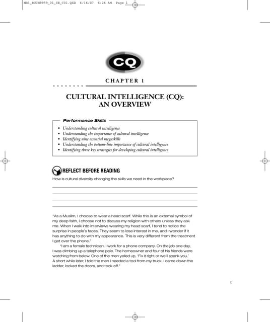 Building cultural intelligence (cq)...