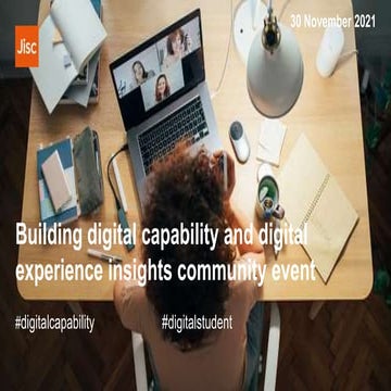 Building digital capability and digital experience insights community event  ...
