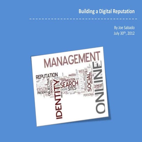 Building digital reputation