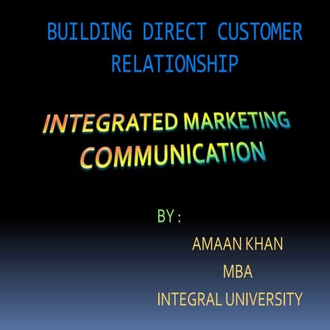 Building direct customer relationship