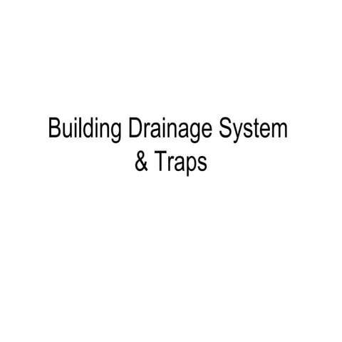 Building drainage system