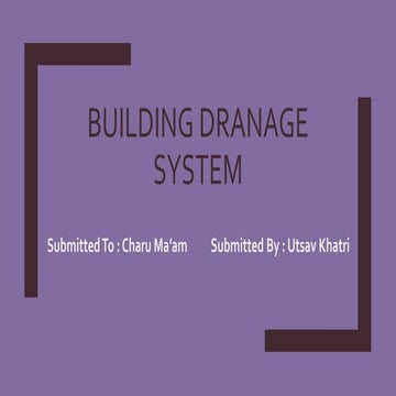 Building dranage system