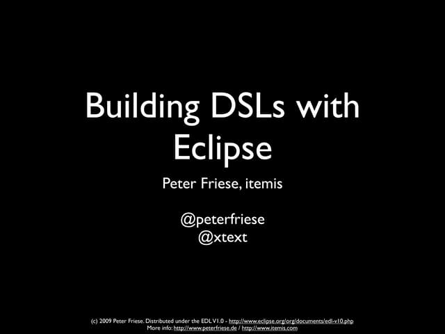 Building DSLs With Eclipse